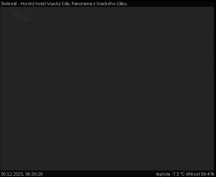 SkiAreál - Horský hotel Vsacký Cáb - Panorama z Vsackého Cábu - 30.12.2025 v 06:30