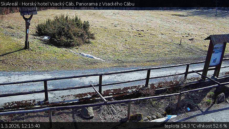 SkiAreál - Horský hotel Vsacký Cáb - Panorama z Vsackého Cábu - 1.3.2026 v 12:15