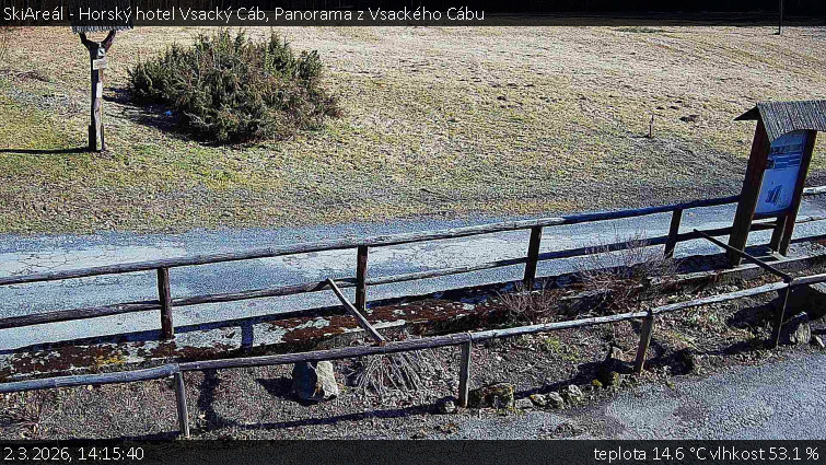 SkiAreál - Horský hotel Vsacký Cáb - Panorama z Vsackého Cábu - 2.3.2026 v 14:15