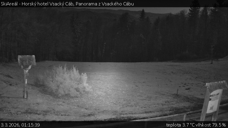 SkiAreál - Horský hotel Vsacký Cáb - Panorama z Vsackého Cábu - 3.3.2026 v 01:15