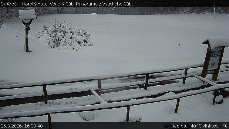 SkiAreál - Horský hotel Vsacký Cáb - Panorama z Vsackého Cábu - 26.3.2026 v 16:30