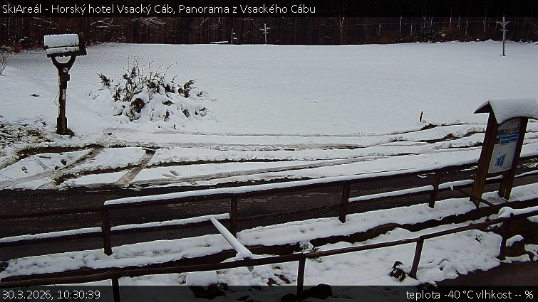 SkiAreál - Horský hotel Vsacký Cáb - Panorama z Vsackého Cábu - 30.3.2026 v 10:30