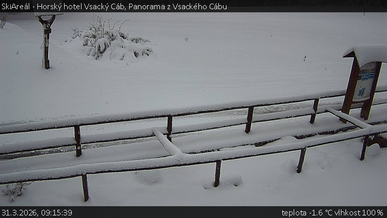 SkiAreál - Horský hotel Vsacký Cáb - Panorama z Vsackého Cábu - 31.3.2026 v 09:15