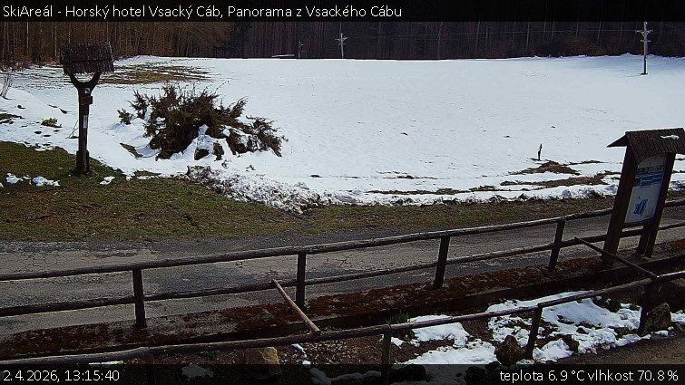 SkiAreál - Horský hotel Vsacký Cáb - Panorama z Vsackého Cábu - 2.4.2026 v 13:15