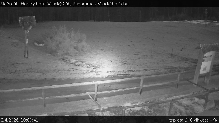 SkiAreál - Horský hotel Vsacký Cáb - Panorama z Vsackého Cábu - 3.4.2026 v 20:00