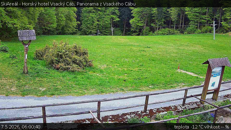 SkiAreál - Horský hotel Vsacký Cáb - Panorama z Vsackého Cábu - 7.5.2026 v 06:00