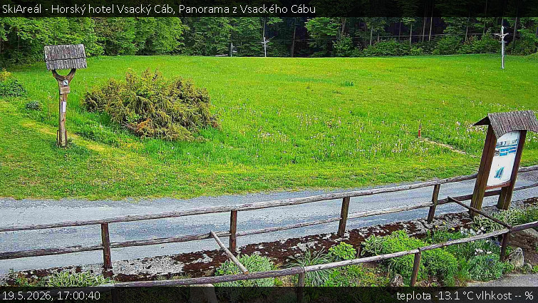 SkiAreál - Horský hotel Vsacký Cáb - Panorama z Vsackého Cábu - 19.5.2026 v 17:00