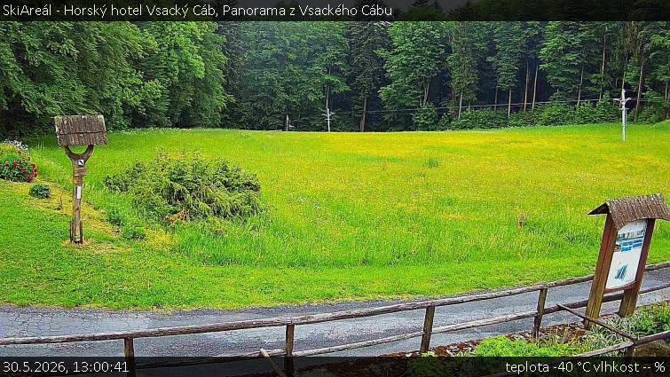 SkiAreál - Horský hotel Vsacký Cáb - Panorama z Vsackého Cábu - 30.5.2026 v 13:00