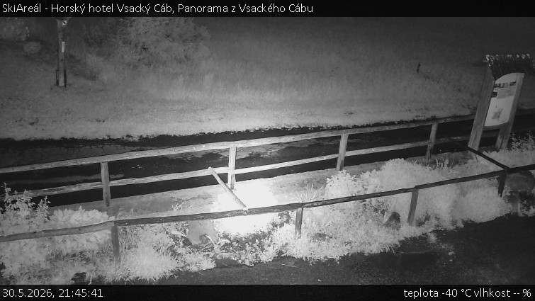 SkiAreál - Horský hotel Vsacký Cáb - Panorama z Vsackého Cábu - 30.5.2026 v 21:45