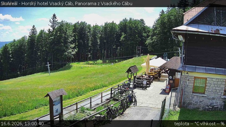 SkiAreál - Horský hotel Vsacký Cáb - Panorama z Vsackého Cábu - 16.6.2026 v 13:00