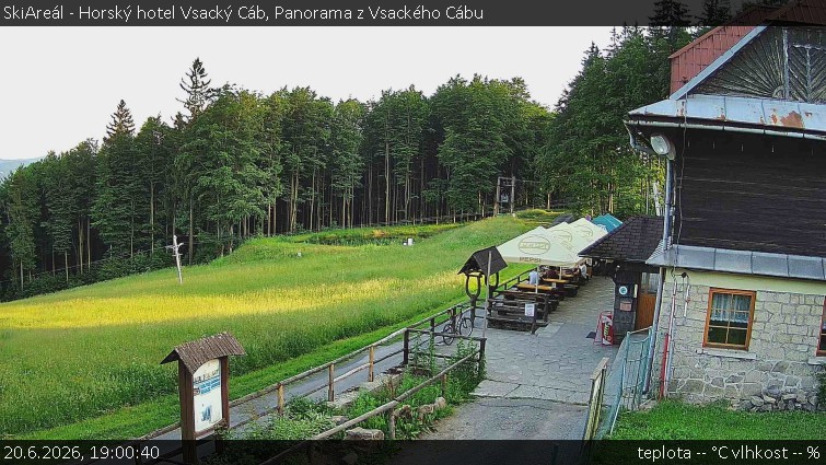 SkiAreál - Horský hotel Vsacký Cáb - Panorama z Vsackého Cábu - 20.6.2026 v 19:00