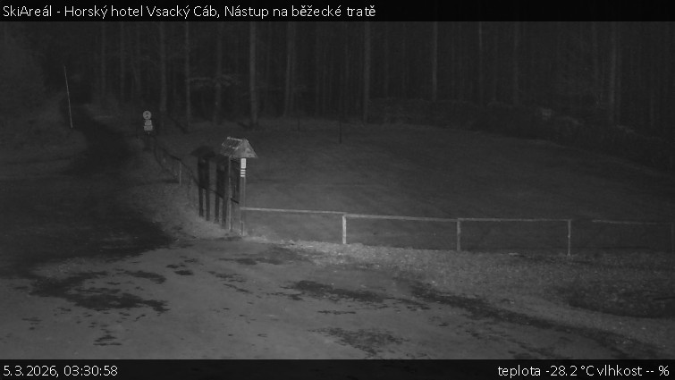 SkiAreál - Horský hotel Vsacký Cáb - Nástup na běžecké tratě - 5.3.2026 v 03:30