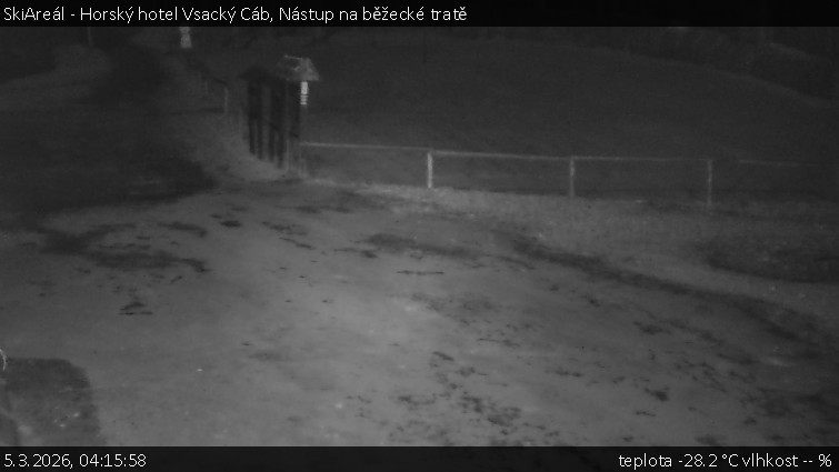 SkiAreál - Horský hotel Vsacký Cáb - Nástup na běžecké tratě - 5.3.2026 v 04:15