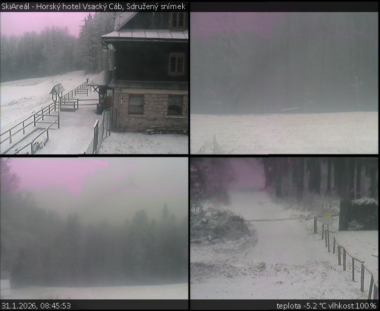 SkiAreál - Horský hotel Vsacký Cáb - Sdružený snímek - 31.1.2026 v 08:45