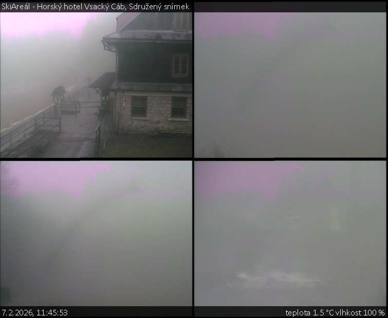 SkiAreál - Horský hotel Vsacký Cáb - Sdružený snímek - 7.2.2026 v 11:45