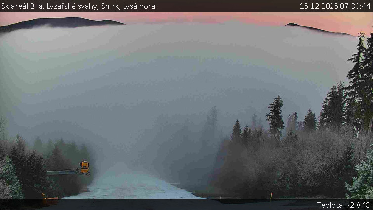 Skiareál Bílá - Lyžařské svahy, Smrk, Lysá hora - 15.12.2025 v 07:30