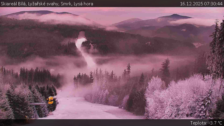 Skiareál Bílá - Lyžařské svahy, Smrk, Lysá hora - 16.12.2025 v 07:30