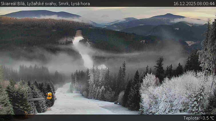 Skiareál Bílá - Lyžařské svahy, Smrk, Lysá hora - 16.12.2025 v 08:00