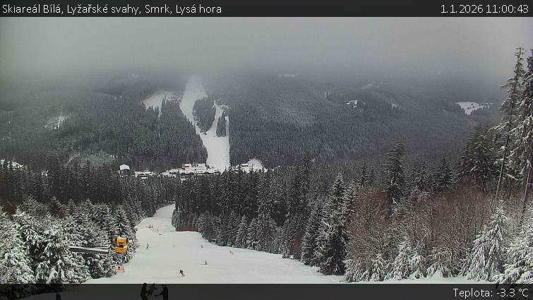 Skiareál Bílá - Lyžařské svahy, Smrk, Lysá hora - 1.1.2026 v 11:00