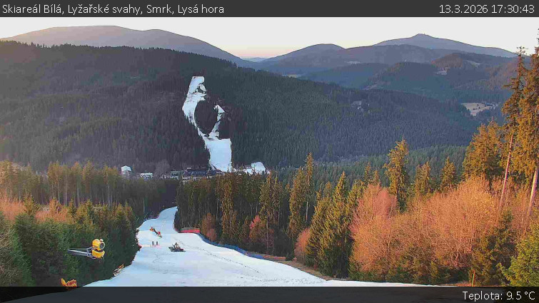Skiareál Bílá - Lyžařské svahy, Smrk, Lysá hora - 13.3.2026 v 17:30
