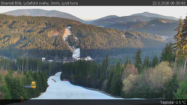 Skiareál Bílá - Lyžařské svahy, Smrk, Lysá hora - 22.3.2026 v 06:30