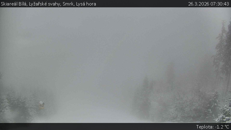Skiareál Bílá - Lyžařské svahy, Smrk, Lysá hora - 26.3.2026 v 07:30