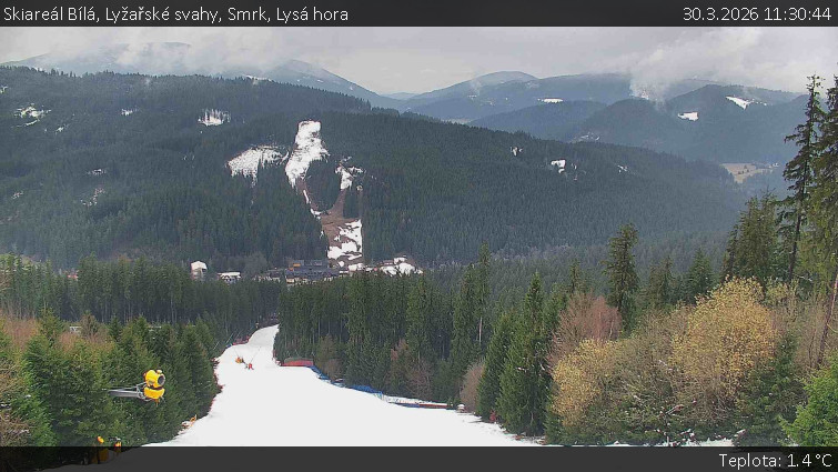 Skiareál Bílá - Lyžařské svahy, Smrk, Lysá hora - 30.3.2026 v 11:30