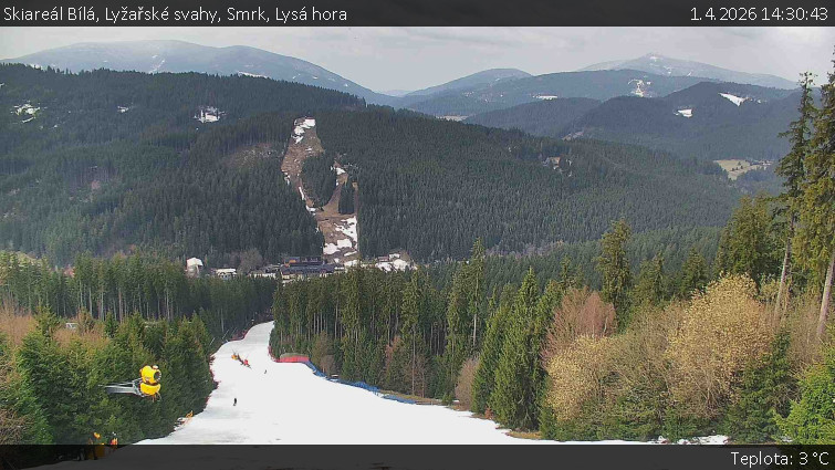 Skiareál Bílá - Lyžařské svahy, Smrk, Lysá hora - 1.4.2026 v 14:30