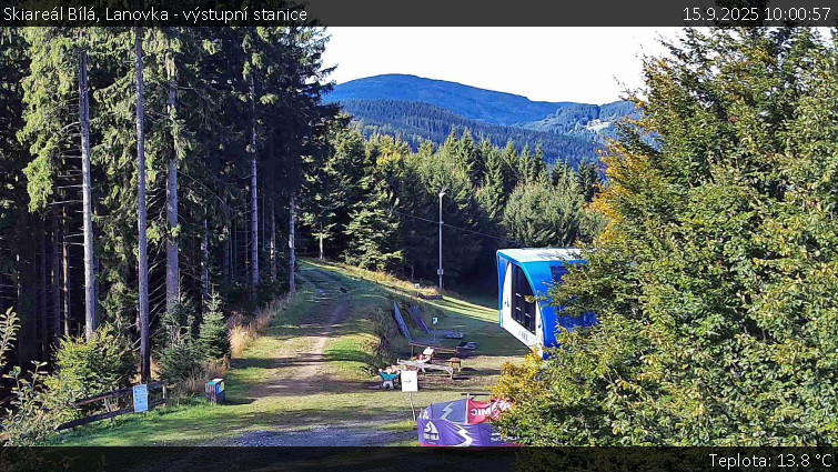 Skiareál Bílá - Lanovka - výstupní stanice - 15.9.2025 v 10:00