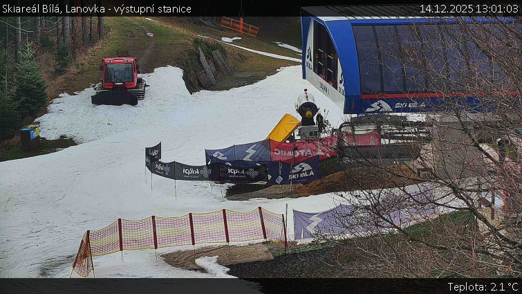 Skiareál Bílá - Lanovka - výstupní stanice - 14.12.2025 v 13:01