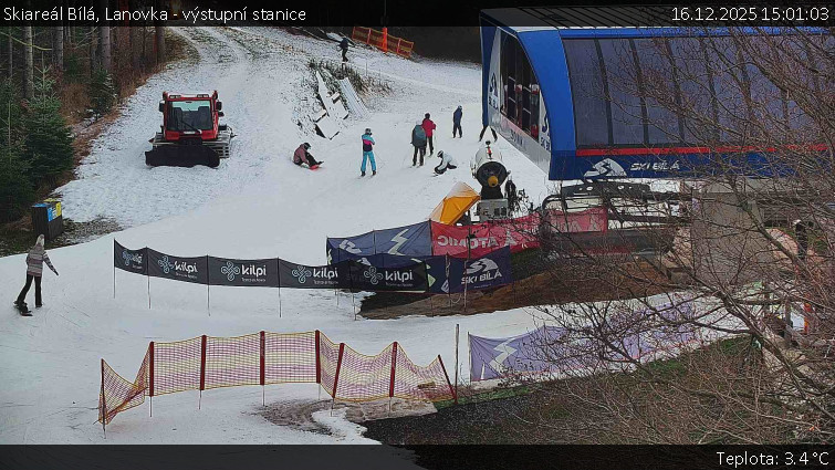 Skiareál Bílá - Lanovka - výstupní stanice - 16.12.2025 v 15:01