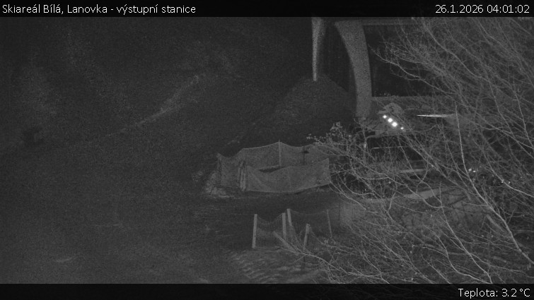 Skiareál Bílá - Lanovka - výstupní stanice - 26.1.2026 v 04:01