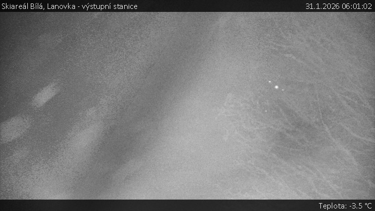 Skiareál Bílá - Lanovka - výstupní stanice - 31.1.2026 v 06:01