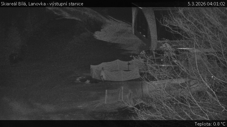Skiareál Bílá - Lanovka - výstupní stanice - 5.3.2026 v 04:01