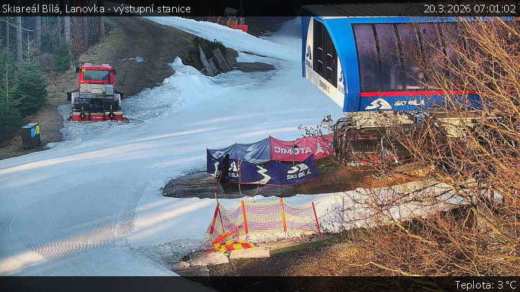 Skiareál Bílá - Lanovka - výstupní stanice - 20.3.2026 v 07:01