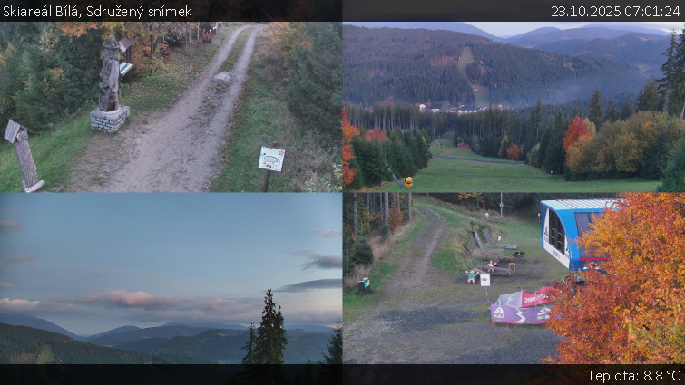 Skiareál Bílá - Sdružený snímek - 23.10.2025 v 07:01 Skiareál Bílá - Sdružený snímek - 23.10.2025 v 07:01