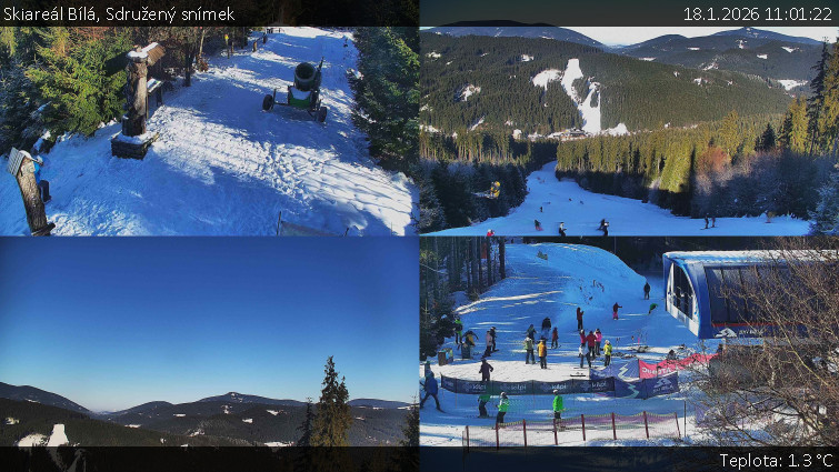 Skiareál Bílá - Sdružený snímek - 18.1.2026 v 11:01