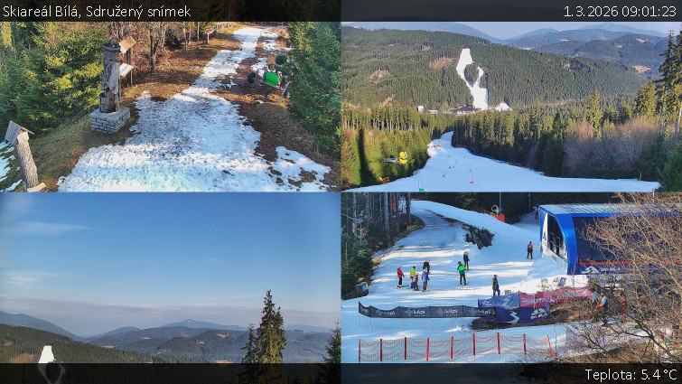 Skiareál Bílá - Sdružený snímek - 1.3.2026 v 09:01