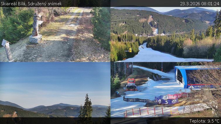 Skiareál Bílá - Sdružený snímek - 23.3.2026 v 08:01