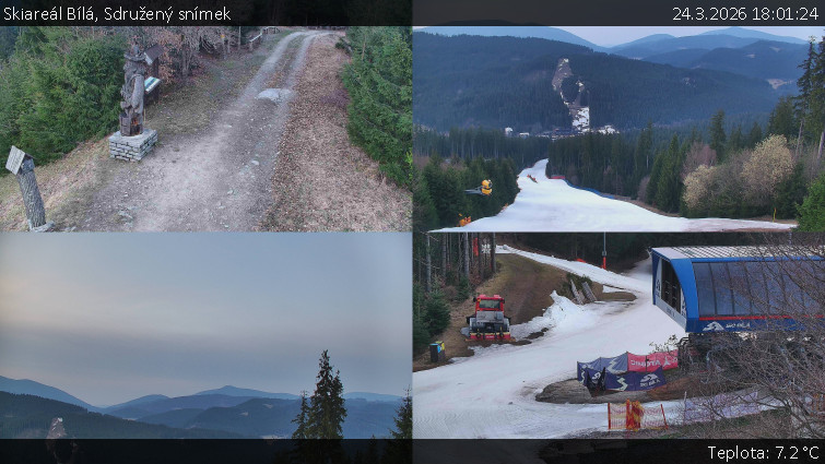 Skiareál Bílá - Sdružený snímek - 24.3.2026 v 18:01