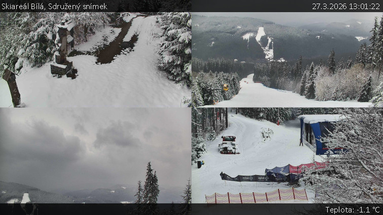 Skiareál Bílá - Sdružený snímek - 27.3.2026 v 13:01