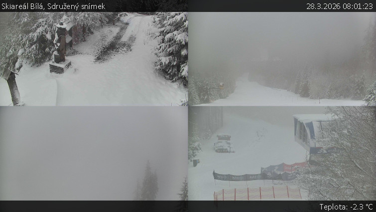 Skiareál Bílá - Sdružený snímek - 28.3.2026 v 08:01