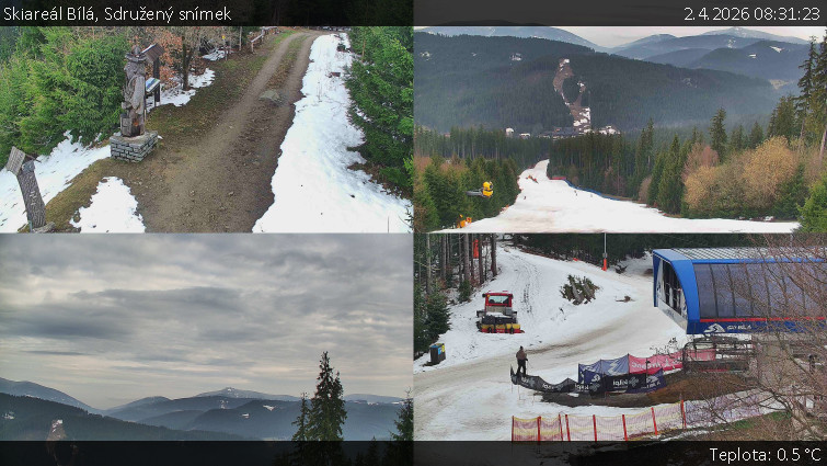 Skiareál Bílá - Sdružený snímek - 2.4.2026 v 08:31