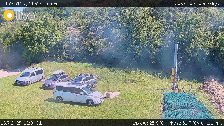 TJ Němčičky - Otočná kamera - 13.7.2025 v 11:00 TJ Němčičky - Otočná kamera - 13.7.2025 v 11:00