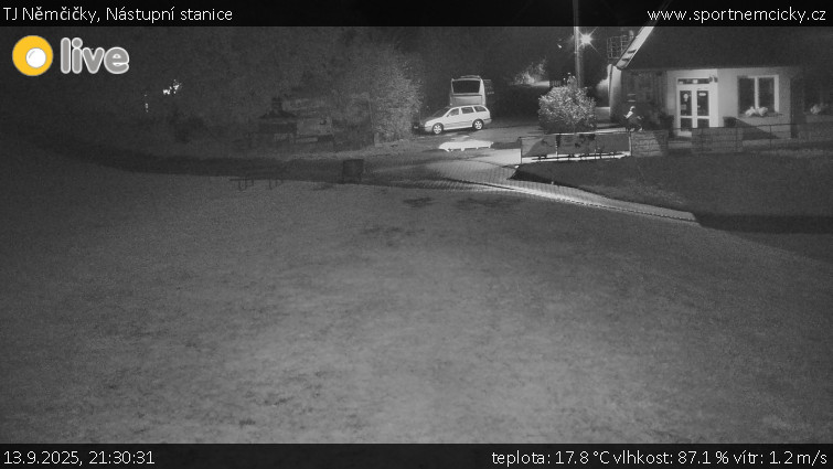 TJ Němčičky - Nástupní stanice - 13.9.2025 v 21:30 TJ Němčičky - Nástupní stanice - 13.9.2025 v 21:30