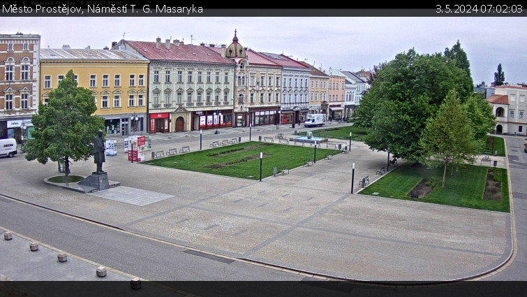 Město Prostějov - Náměstí T. G. Masaryka - 3.5.2024 v 07:02