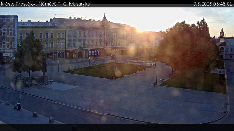 Město Prostějov - Náměstí T. G. Masaryka - 9.5.2025 v 05:45 Město Prostějov - Náměstí T. G. Masaryka - 9.5.2025 v 05:45