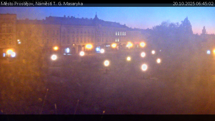 Město Prostějov - Náměstí T. G. Masaryka - 20.10.2025 v 06:45 Město Prostějov - Náměstí T. G. Masaryka - 20.10.2025 v 06:45