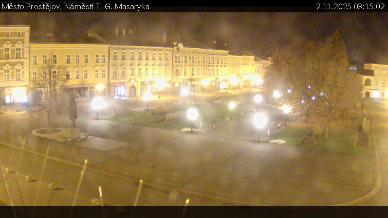 Město Prostějov - Náměstí T. G. Masaryka - 2.11.2025 v 03:15 Město Prostějov - Náměstí T. G. Masaryka - 2.11.2025 v 03:15