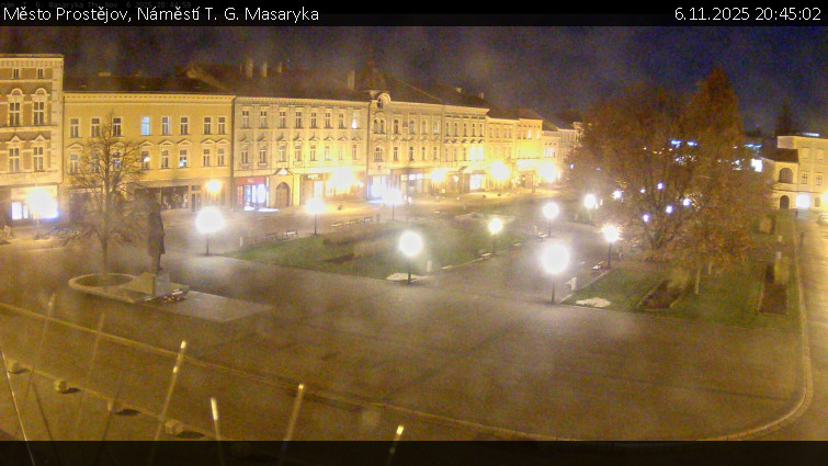 Město Prostějov - Náměstí T. G. Masaryka - 6.11.2025 v 20:45